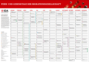 IDA e.V. - Zeitloser Wandkalender: Feier- und Gedenktage der Migrationsgesellschaft